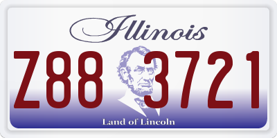 IL license plate Z883721
