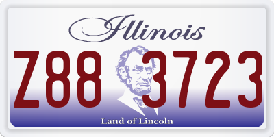 IL license plate Z883723