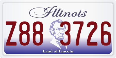 IL license plate Z883726