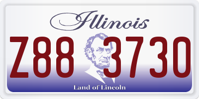 IL license plate Z883730