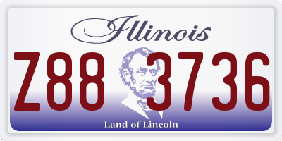 IL license plate Z883736