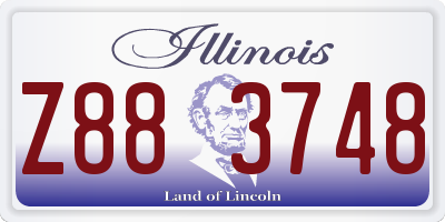 IL license plate Z883748
