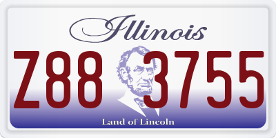 IL license plate Z883755