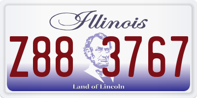 IL license plate Z883767