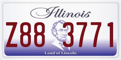 IL license plate Z883771