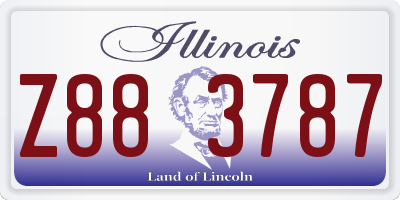 IL license plate Z883787