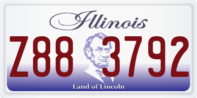 IL license plate Z883792