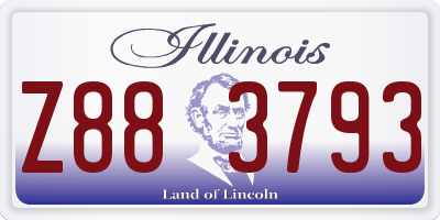 IL license plate Z883793