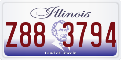 IL license plate Z883794