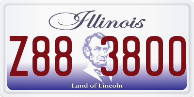 IL license plate Z883800