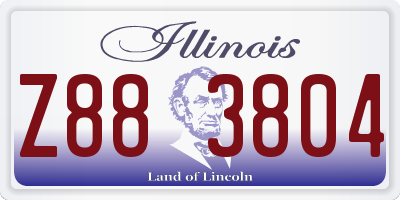 IL license plate Z883804