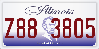 IL license plate Z883805