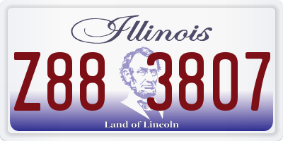 IL license plate Z883807