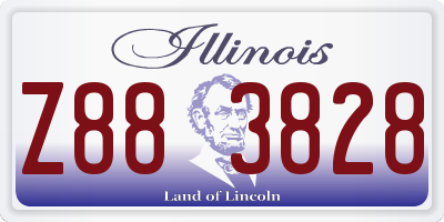 IL license plate Z883828