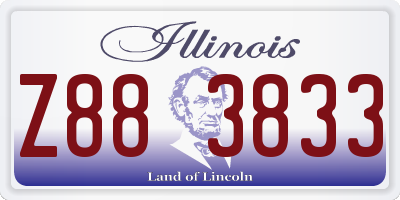 IL license plate Z883833