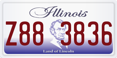 IL license plate Z883836