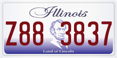 IL license plate Z883837