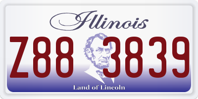 IL license plate Z883839