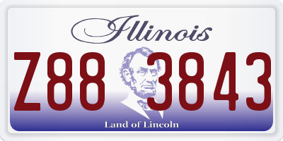IL license plate Z883843