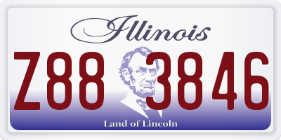 IL license plate Z883846