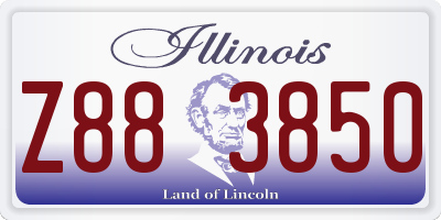 IL license plate Z883850