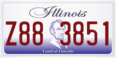 IL license plate Z883851