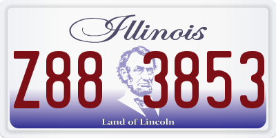 IL license plate Z883853