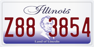 IL license plate Z883854