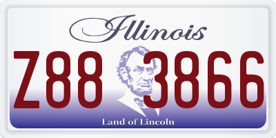 IL license plate Z883866