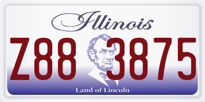 IL license plate Z883875