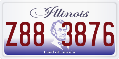 IL license plate Z883876