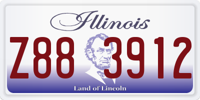 IL license plate Z883912