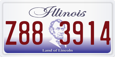 IL license plate Z883914