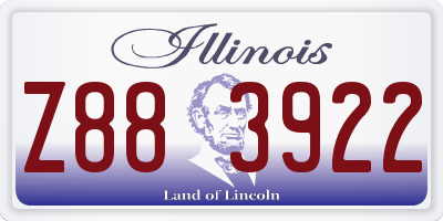 IL license plate Z883922