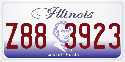 IL license plate Z883923