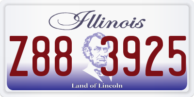 IL license plate Z883925