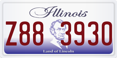 IL license plate Z883930