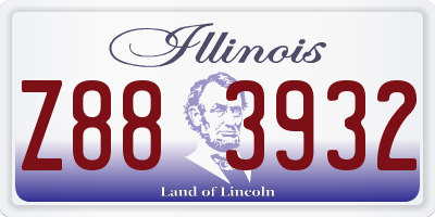 IL license plate Z883932