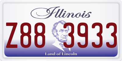 IL license plate Z883933