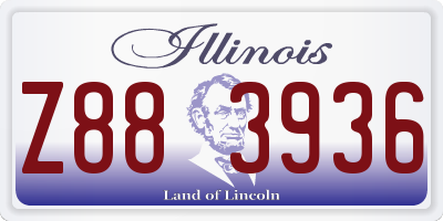IL license plate Z883936