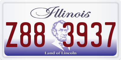 IL license plate Z883937