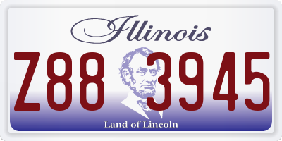 IL license plate Z883945