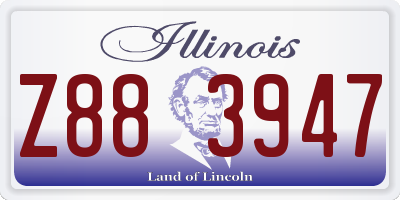 IL license plate Z883947
