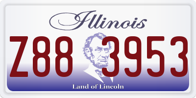 IL license plate Z883953