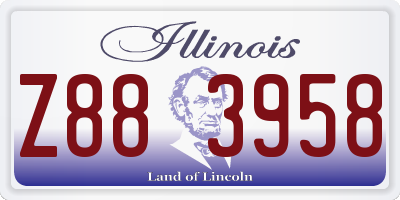 IL license plate Z883958