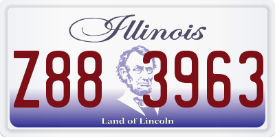 IL license plate Z883963
