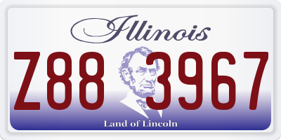 IL license plate Z883967