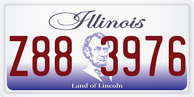 IL license plate Z883976