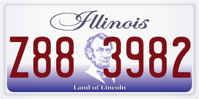 IL license plate Z883982