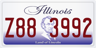 IL license plate Z883992